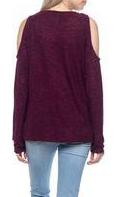 Hacci Cold Shoulder Sweater