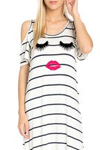 Graphic Face Maxi Dress