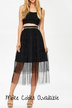 Pearled Tulle Skirt