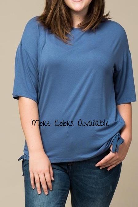 Ruched Side Knit Tee
