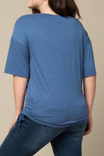Ruched Side Knit Tee
