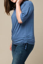 Ruched Side Knit Tee