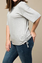 Ruched Side Knit Tee