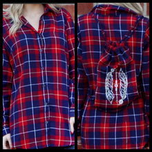 Plaid Shirt with Mini Backpack