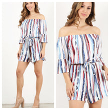 Watercolor Stripe Romper
