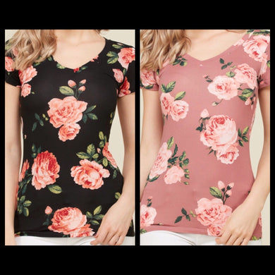 Brushed Floral Tee