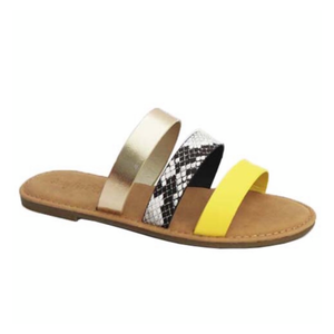 Yellow Gold Snake Effect Slides