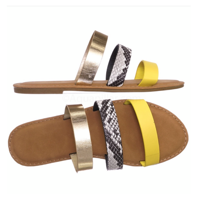 Yellow Gold Snake Effect Slides