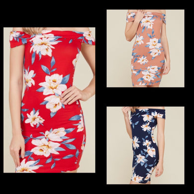 Brushed Floral Bodycon