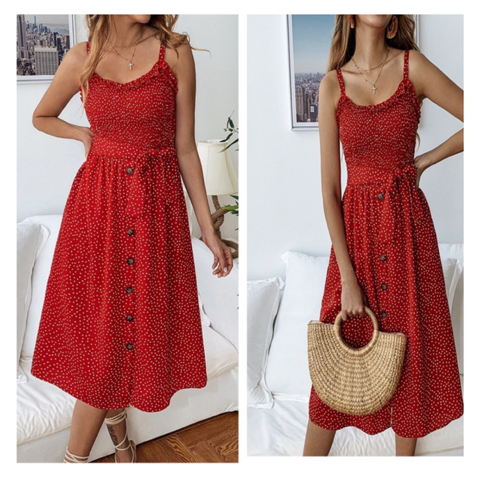Subtle Dot Midi Dress