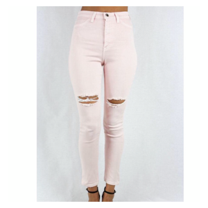 Pale Pink Skinny Jeans