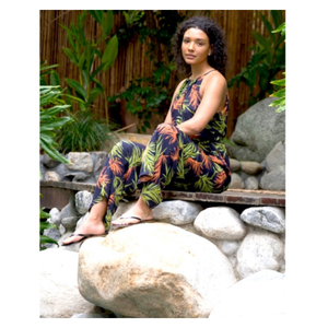 Palm Print Jumpsuit