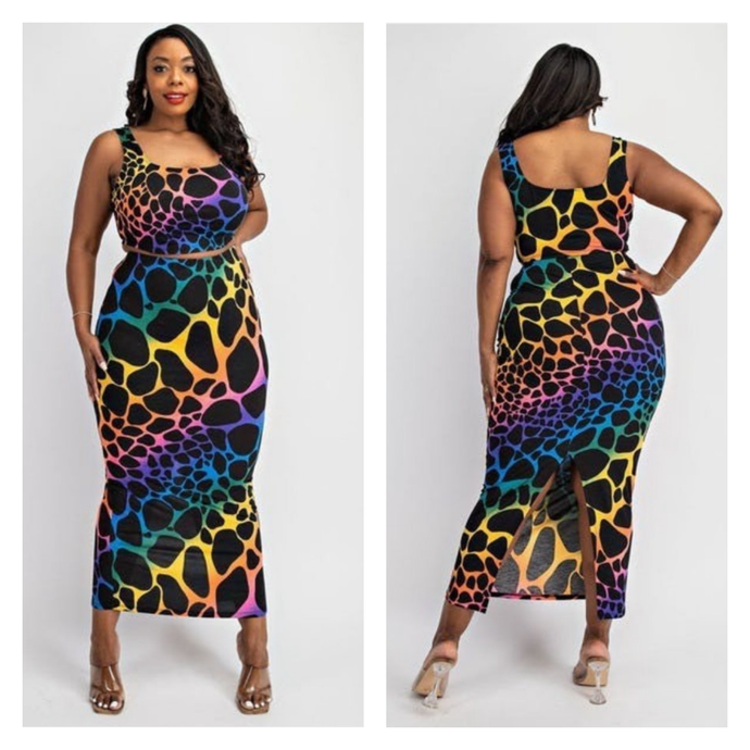 Multicolor Skirt Set