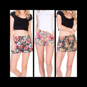 French Floral Shorts