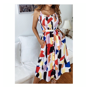 Colorful Midi Dress