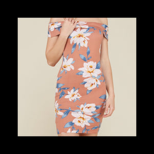 Brushed Floral Bodycon