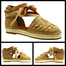 Laced Espadrille Sandal