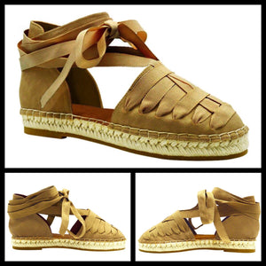 Laced Espadrille Sandal