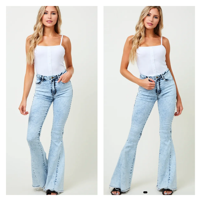 Super Flare Acid Wash Denim
