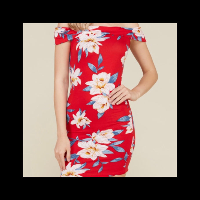 Brushed Floral Bodycon