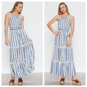 Halter Striped Maxi
