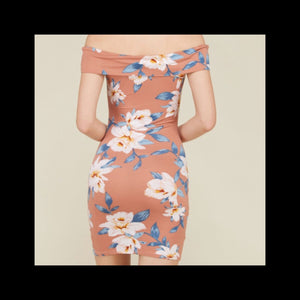 Brushed Floral Bodycon
