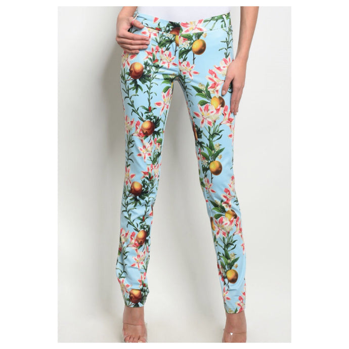 Floral Skinny Pants