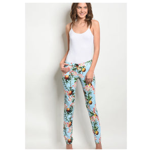Floral Skinny Pants