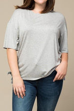Ruched Side Knit Tee